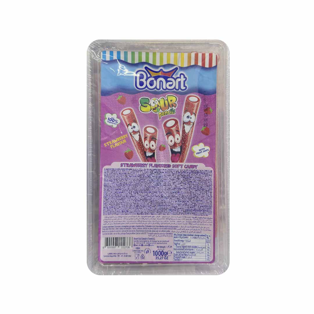 BONART Sour Pencils Strawberry 1kg