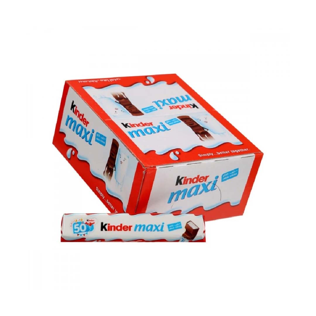 Kinder Maxi Milk Chocolate 21g Pack of 36 x8 Boxes