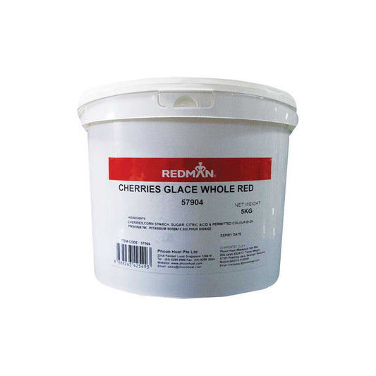 Dried Fruit - Red Glaced Cherries 5Kg