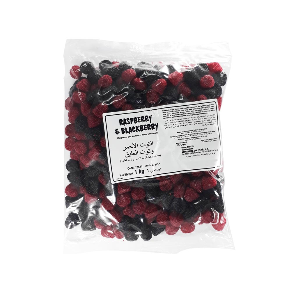 Raspberry and Blackberry Gummy Bag of 1kg