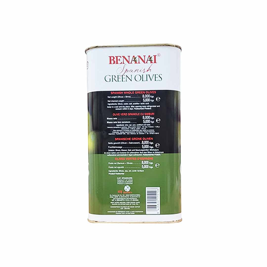 Green Whole Spanish Olives 8 Kg