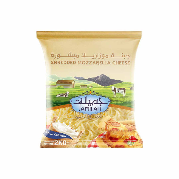 Jamilah Cheese Shredded Mozzarella 2 Kg x 6 blocks