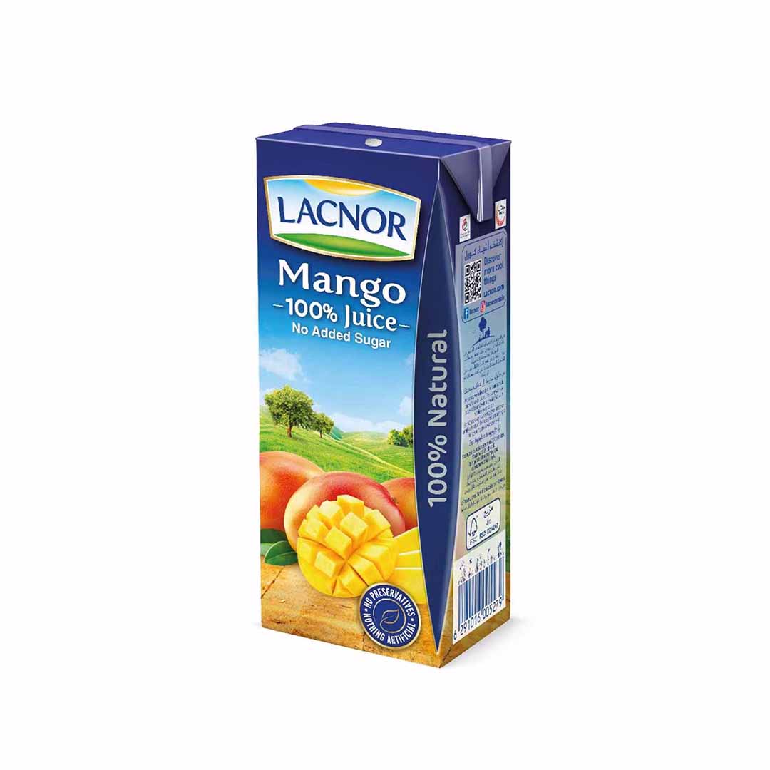 Lacnor Mango 100% Juice 180ml x 32