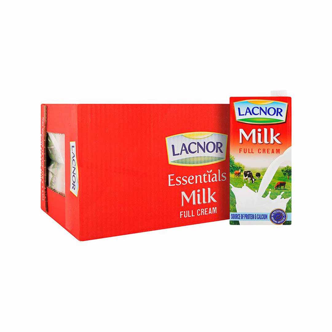 Lacnor Full Cream Milk 1Ltr x 12 packs