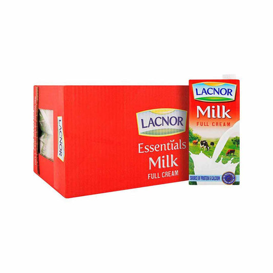 Lacnor Full Cream Milk 1Ltr x 12 packs