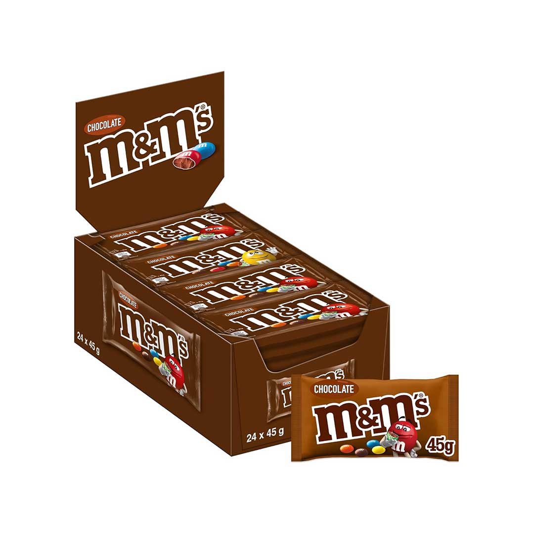 M&Ms Milk Chocolate Packets 45g x24 pcs