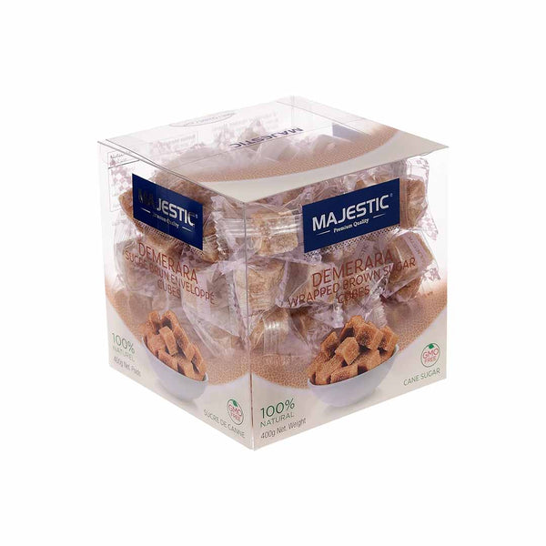 Majestic Wrapped Cube Brown Sugar 400g 12 boxes of 400g