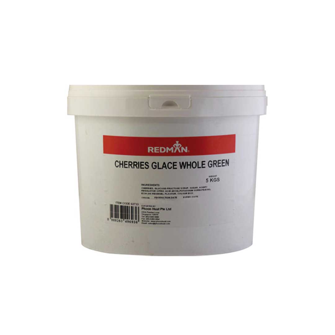 Cherries Glace Whole Green 5Kg