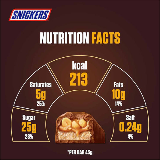 Snickers Original Chocolate Bar 45g x24 bars