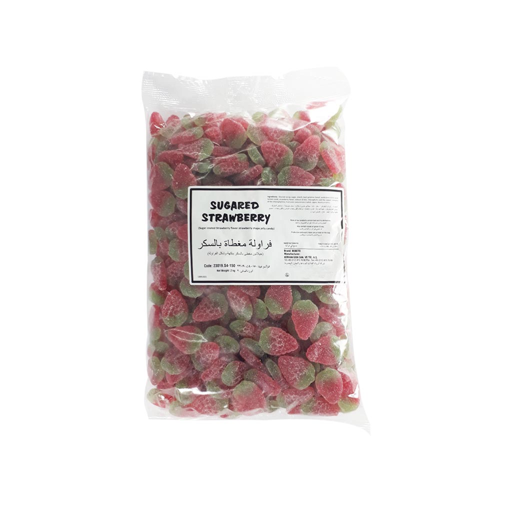 Sugared Strawberry Gummy Bag of 2kg