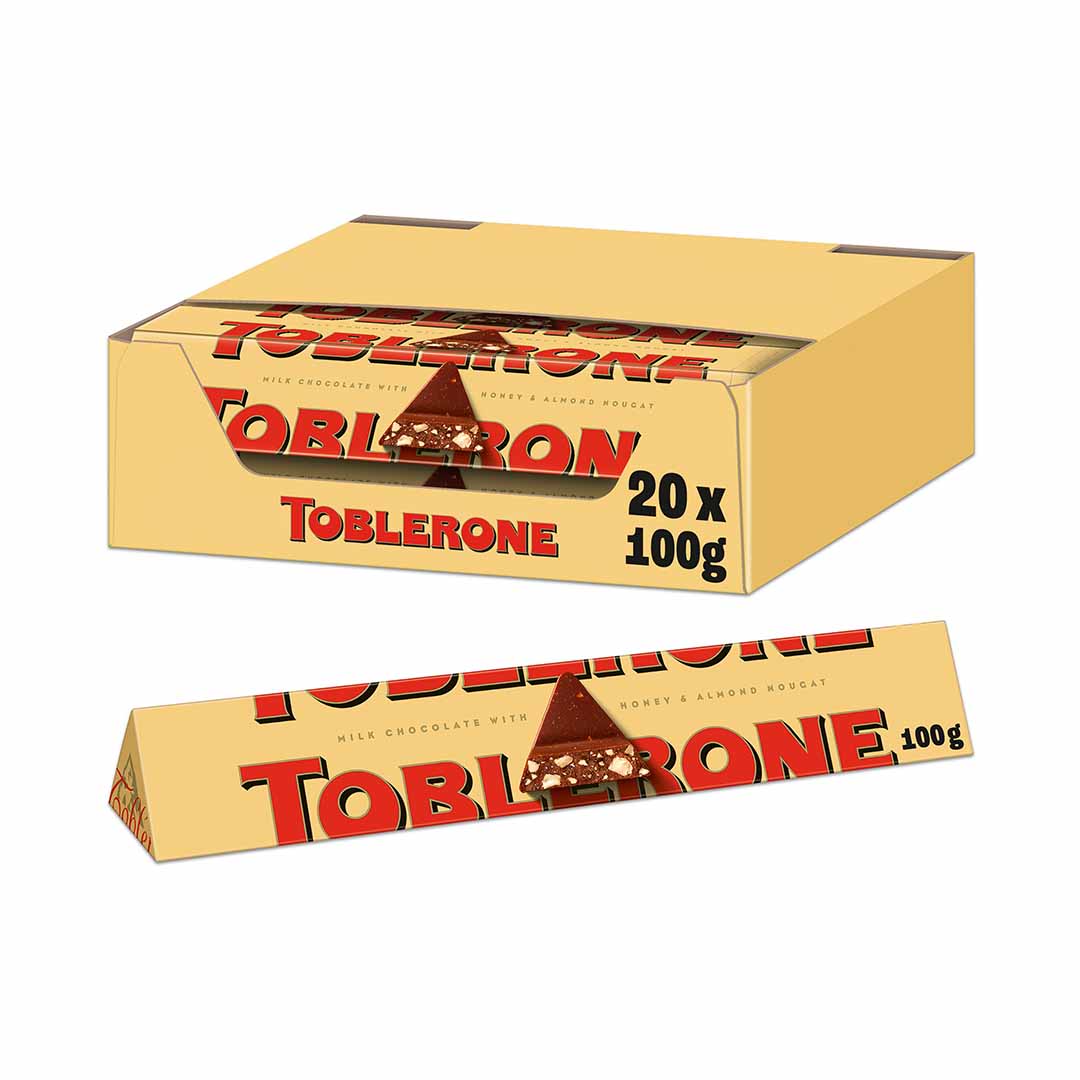 Toblerone Milk Chocolate 100g x20 bars